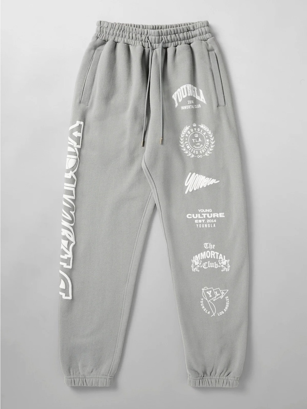 YoungLA 204 Immortal Killer Joggers - Light Grey - Picture 2 of 5